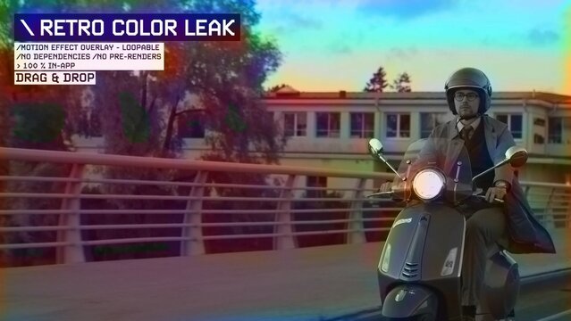 Retro Color Leak Procedural Motion Effect: VHS, VCR, Retro CRT, Old TV Filter