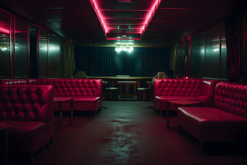 photo of a empty strip club, strip club interior photo