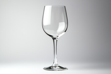 Elegant wine glass, white isolate background