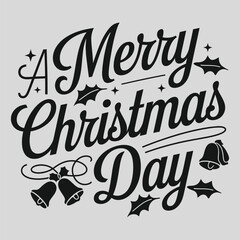 A simple Merry Christmas typography design.