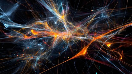 90. Artistic visualization of neural pathways during learning and memory
