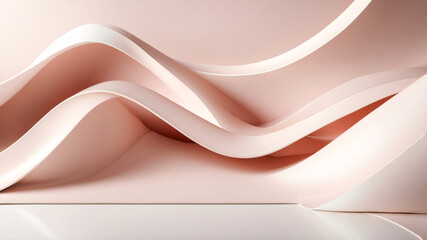 A minimalist, abstract image featuring smooth, flowing lines and soft, pastel colors, creating a sense of calm and simplicity