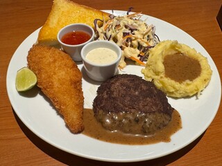fish steak with potato