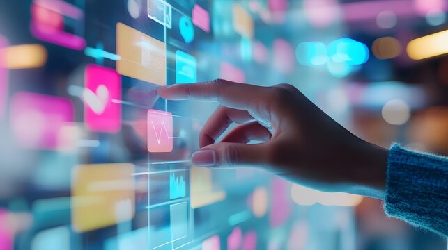 17. A close-up of a digital marketing campaign being planned