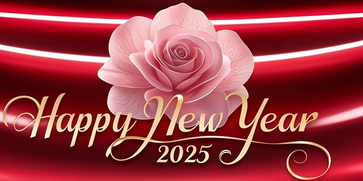 Happy New Year 2025. New Year's Eve Party background banner design. AI generated image