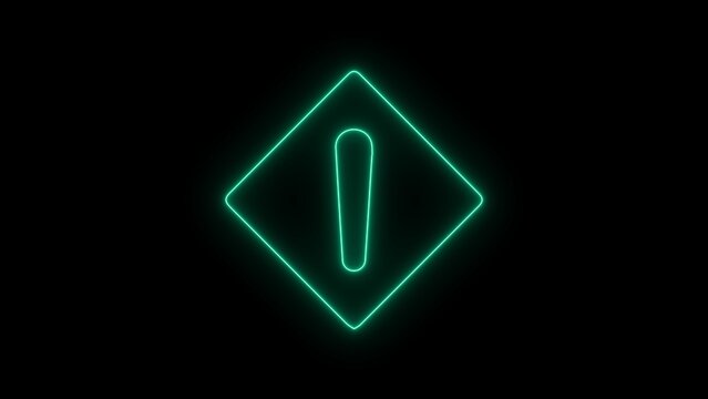 recommend clip art: Warning Sign Neon Style, Design Elements.danger warning attention sign with exclamation. neon warning sign icon.