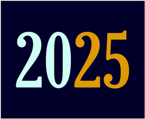 2025 Happy New Year Abstract Design Logo Symbol Vector Illustration