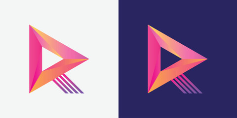 Premium vector branding identity corporate vector logo R design