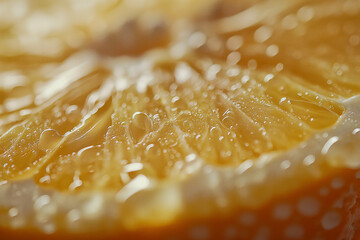 Macro shot of orange fruit slice