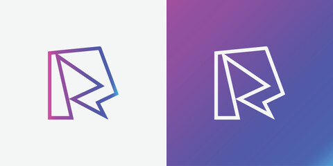 Premium vector branding identity corporate vector logo R design