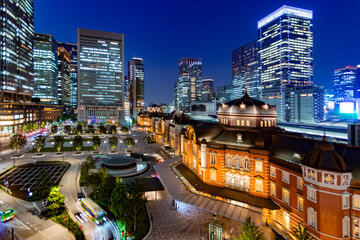 東京都　東京駅　夜景