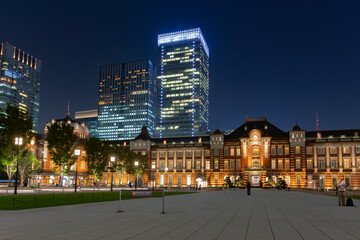 東京都　東京駅　夜景