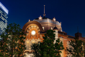 東京都　東京駅　夜景
