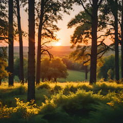 autumn morning in the forest