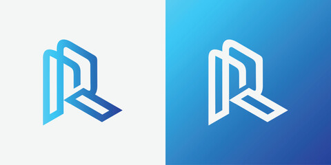 identity corporate vector logo R design