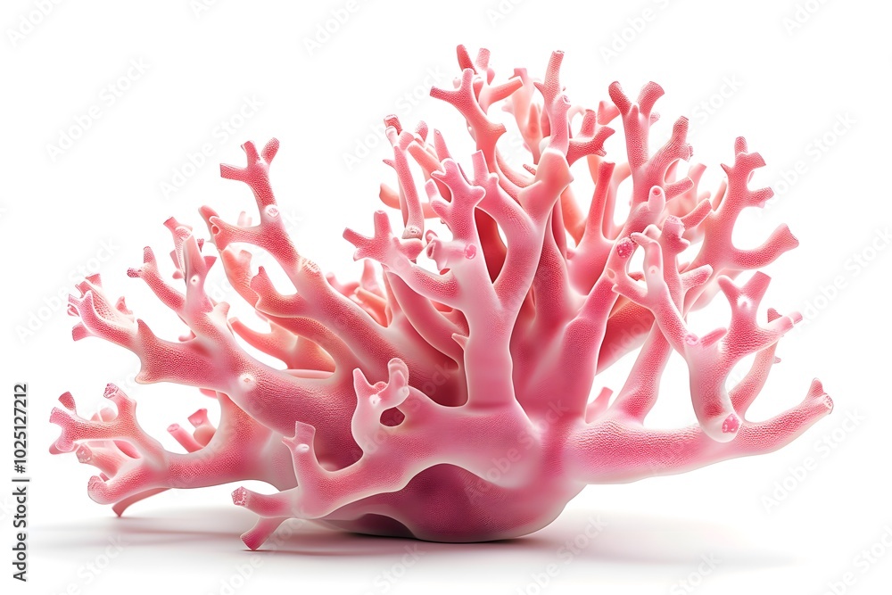 Poster vibrant pink coral structure displaying intricate branching patterns