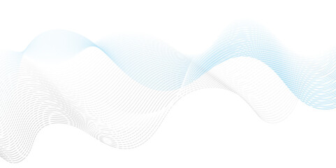 Abstract white, blue light blend paper wave line. abstract gradient transparent tech wave curve creative technology flowing smooth diagonal background. Modern creative wave lines glowing moving sound.