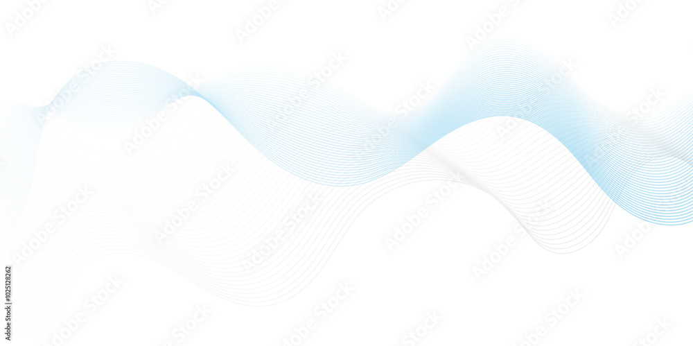 Poster abstract white, blue light blend paper wave line. abstract gradient transparent tech wave curve crea