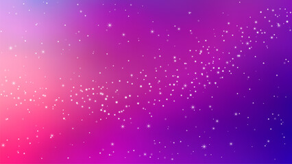 Galaxy background bright stars, milky way, deep space wallpaper vector illustration