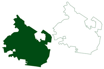 Poanas municipality (Estado Libre y Soberano de Durango, Mexico, United Mexican States) map vector illustration, scribble sketch Poanas map