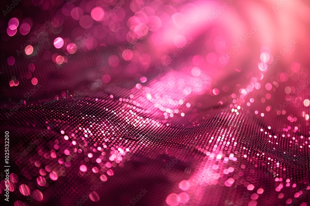 Sticker Captivating Pink Sparkle: A Close-Up of Shimmering Textures