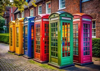 Obraz premium Discover Unique Vintage Phone Booths for Sale - Perfect for Home Decor, Collectibles, and Nostalgic Touches in Any