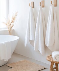towel on the bathroom