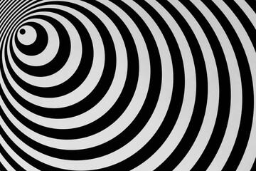 Fototapeta premium Optical illusion horizontal background. Abstract curves, geometric effect.