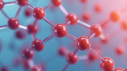 Obraz premium Molecular compounds assembling in a virtual lab, advanced technology, 3D illustration