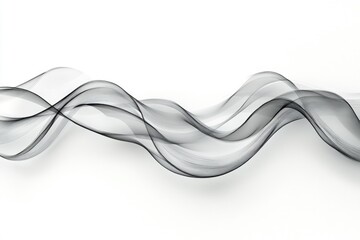 Obraz premium A black and white photo of a wave of smoke