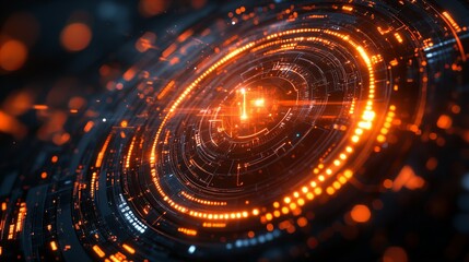 Fototapeta premium Glowing abstract digital space background with vibrant colors, futuristic light effects, and dynamic lines in the digital universe, new beautiful stock image illustration AI