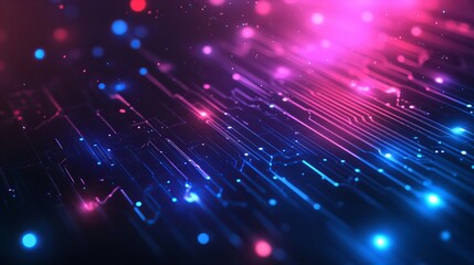 Obraz premium Glowing abstract digital space background with vibrant colors, futuristic light effects, and dynamic lines in the digital universe, new beautiful stock image illustration AI