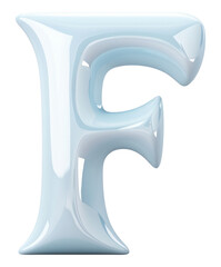 PNG Alphabet f shape white text white background.