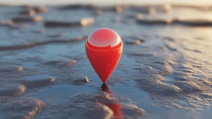 Red Map pin pointer. Modern and cleandesign.