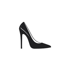 Obraz premium A black high-heel shoe with a pointed toe 