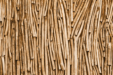 Twig textured background. Abstract brown wooden textured backdrop.