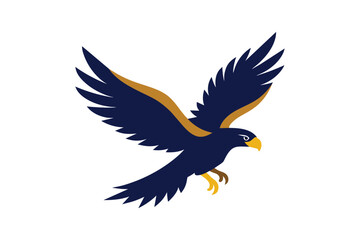 Obraz premium Flying eagle bird vector art illustration.