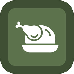 Roast Chicken Icon Design
