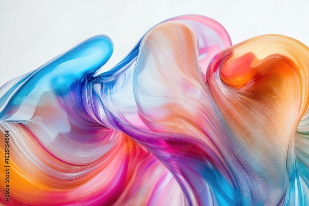 Poster a close-up shot of a vibrant liquid substance with swirling colors and textures
