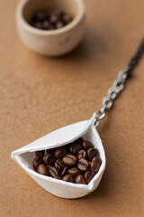 coffee beans in a cup