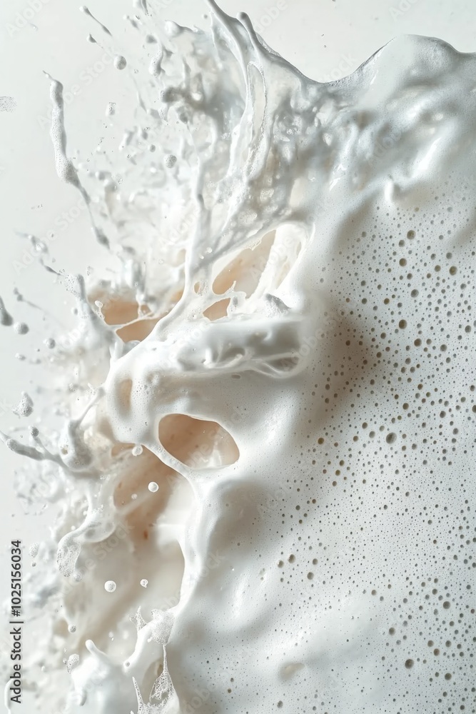 Poster a close-up shot of a liquid flowing into a glass container