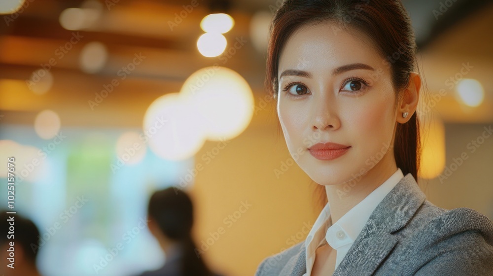 Canvas Prints Businesswoman in a Meeting