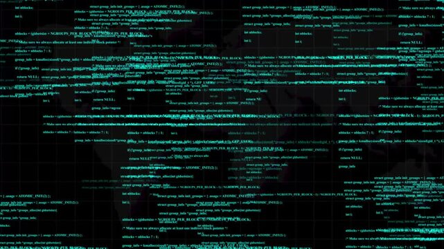 Binary code background, Programming language text with technology background.