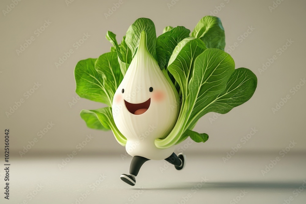 Poster A cartoon-style carrot with a smiling face, great for illustrations and design projects