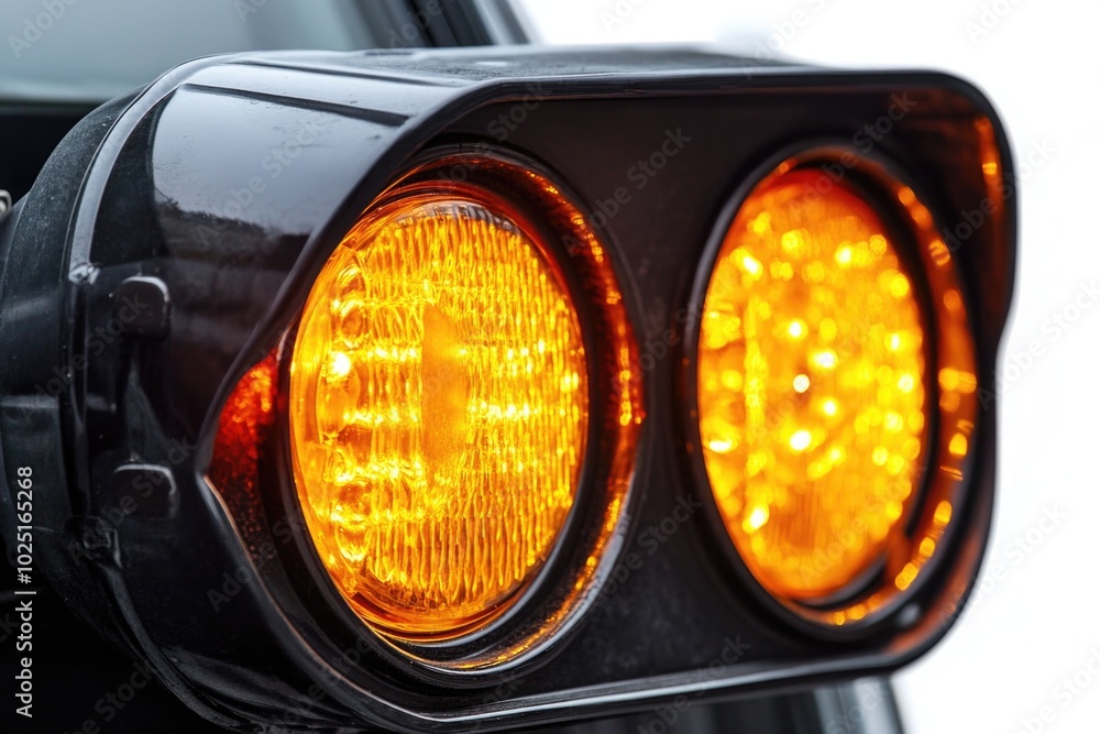 Poster a detailed view of a car's rear lamp, suitable for use in automotive or design contexts
