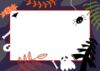 Fototapeta premium Helloween frame with ornaments