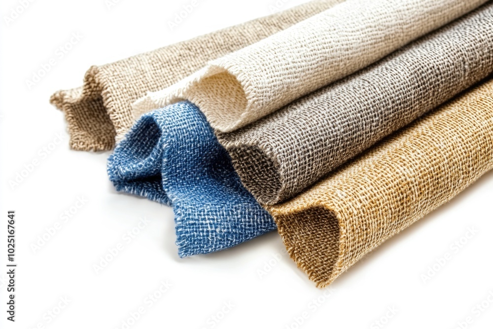 Poster a heap of colorful burlock fabric sits atop a table, ready for use
