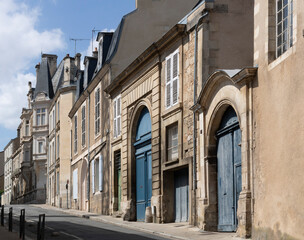 Obraz premium Medieval central part of the old town of Poitiers, France