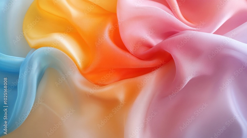 Aufkleber A close-up shot of a vibrant and colorful fabric with intricate patterns and textures