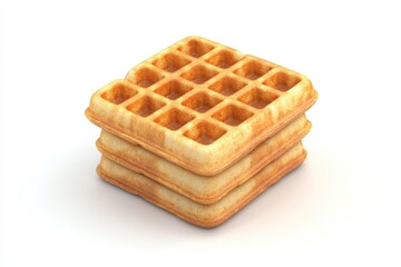 A tower of waffles stacked high